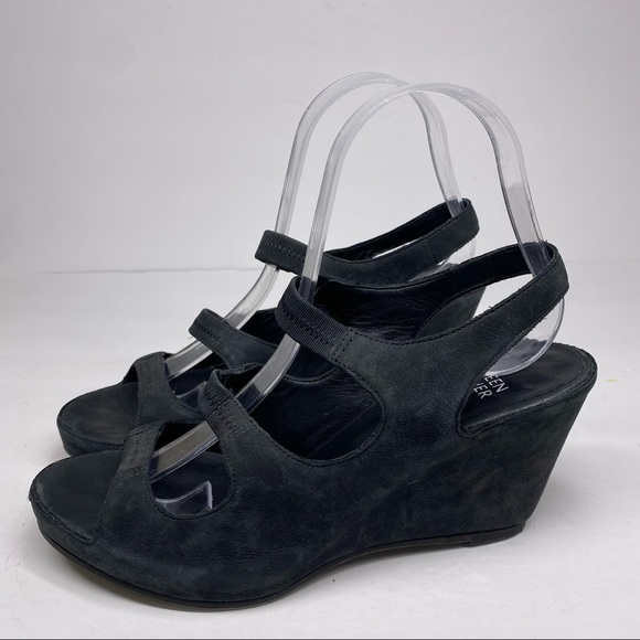 Eileen Fisher Multi Strap Wedge Sandal 8.5 - Picture 3 of 5